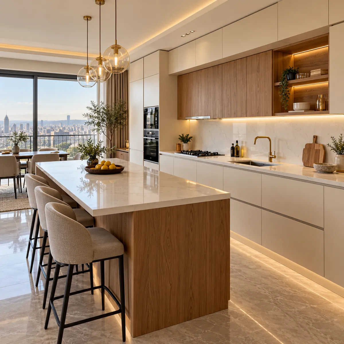 Yenilenmiş modern mutfak