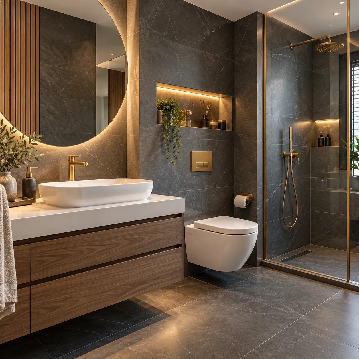 Antrasit seramikli banyo